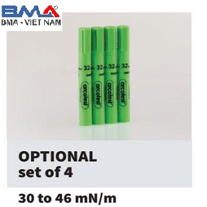 Bộ 4 bút thử đo sức căng bề mặt Arcotest Organic 30-46 dyne